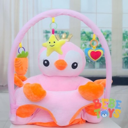 Fotolii - Fotoliu pentru  bebe cu arcada pinguin roz