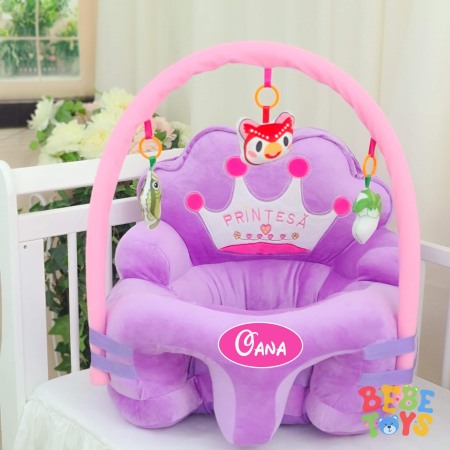 Cadouri personalizate - Fotoliu Printesa mov cu arcada personalizat cu nume