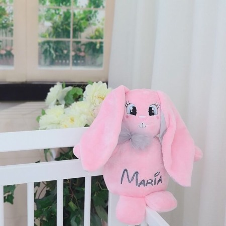 Iepuras roz personalizat cu nume [1]