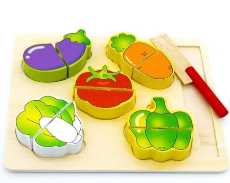 Bucatarii si accesorii - Joc de lemn "Feliaza 5 legume"