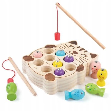 Jucarii Montessori - Joc de pescuit model pisica