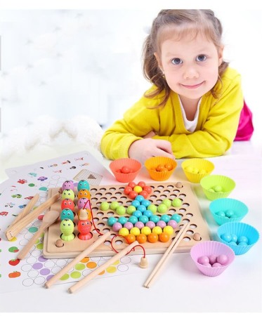 Joc din lemn 3 in 1 Mozaic, memorie si dexteritate [6]