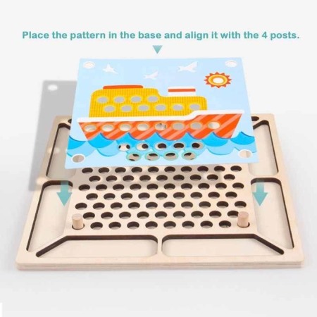 Joc din lemn cu bile Mozaic [2]