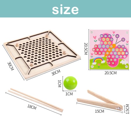 Joc din lemn cu bile Mozaic [4]