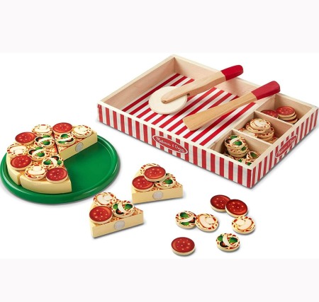 Bucatarii si accesorii - Joc din lemn: Pizza Party, Melissa & Doug
