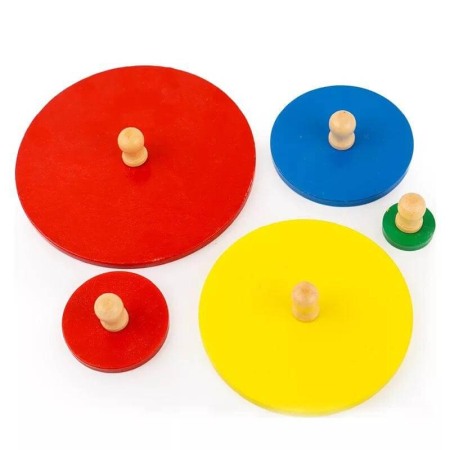 Joc educational Montessori 5 cercuri colorate [4]