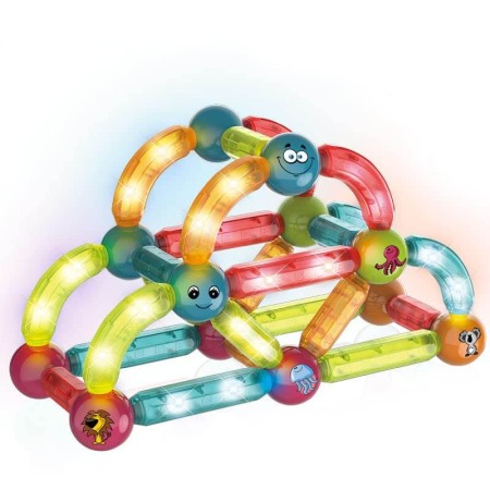 Joc STEM cu lumini, Magnetic Stiks cu 52 piese [2]
