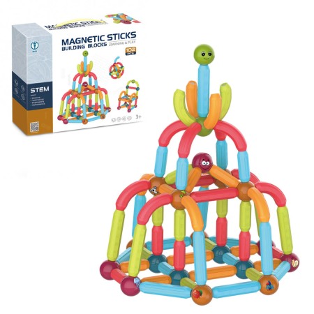 Joc STEM, Magnetic Stiks cu 52 piese/cutie [1]