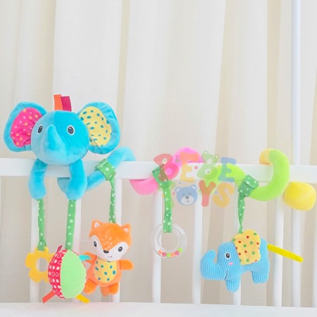 Jucarie bebe 2 in 1 pentru patut/carucior Elefant [2]