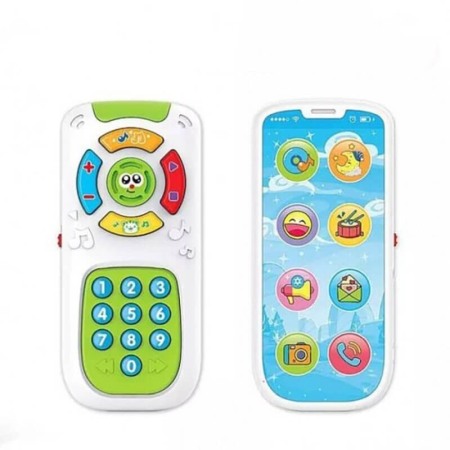 Jucarii interactive - Jucarie bebe 2 in 1 Telecomanda si telefon Oby Toys