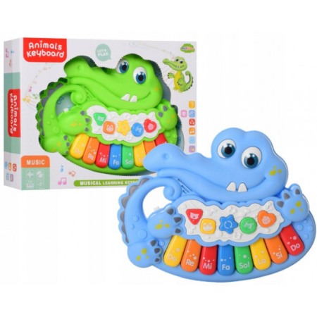 Jucarii interactive - Jucarie bebe Pianina Muzicala Crocodil