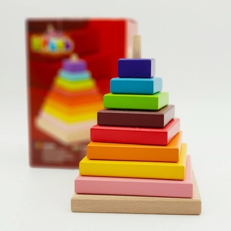 Puzzle - Jucarie din lemn Piramida