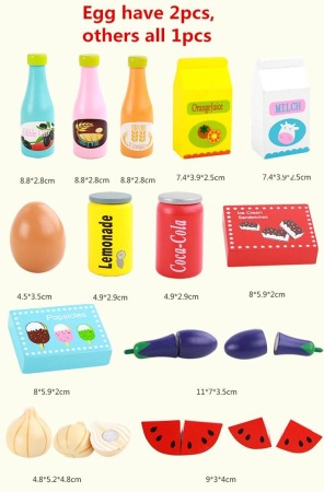 Jucarie frigider din lemn cu accesorii incluse [2]