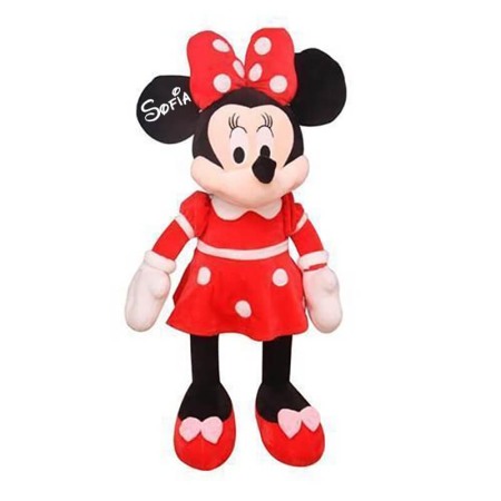 Jucarii plus - Jucarie plus Minnie Mouse 100 CM Rosu personalizata cu nume