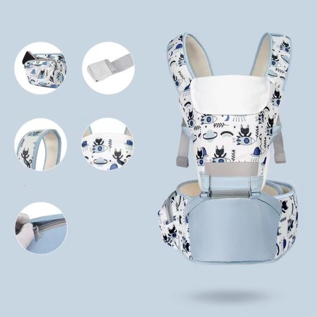 Marsupiu bebe ergonomic 6 in 1 cu scaunel, Cosmos [4]