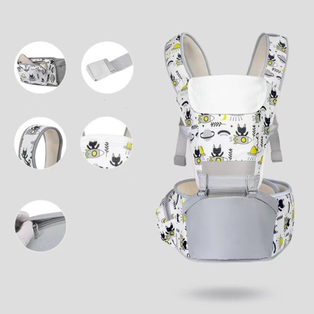 Accesorii plimbare - Marsupiu bebe ergonomic 6 in 1 cu scaunel, Cosmos