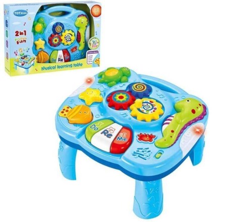 Jucarii interactive - Masuta multifunctionala 2 in 1 Animale marine