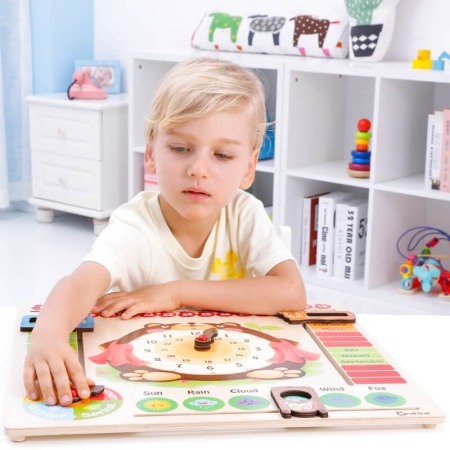 Onshine Calendar din lemn: anotimpuri, luni, zile, data si ora [1]