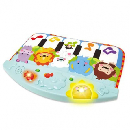 Pian interactiv pentru bebelusi cu lumini si sunete animale - Kick & Play 0+ [1]
