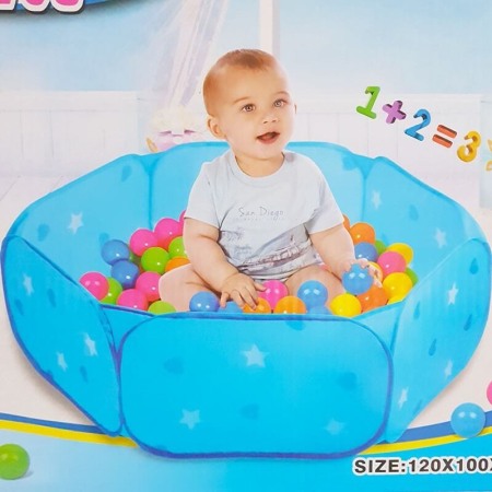 Saltelute de activitati - Piscina pliabila albastra cu mingiute incluse