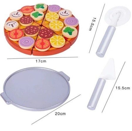 Pizza cu accesorii-joc din lemn [1]