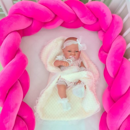 Protectii laterale - Protectie laterala impletita - Catifea Fucsia