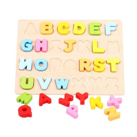 Litere si cifre - Puzzle alfabet litere mari
