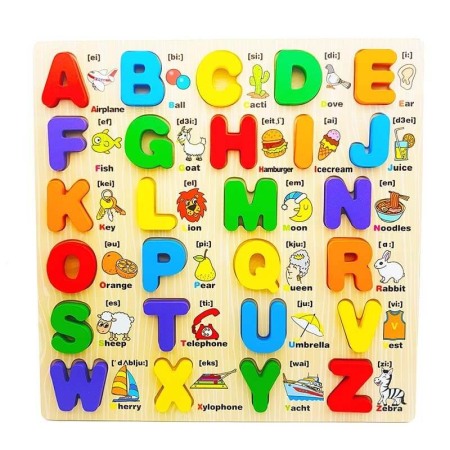 Litere si cifre - Puzzle alfabet si imagini