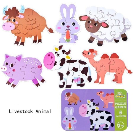 Puzzle - Puzzle bebe Duoqu-Animale domestice