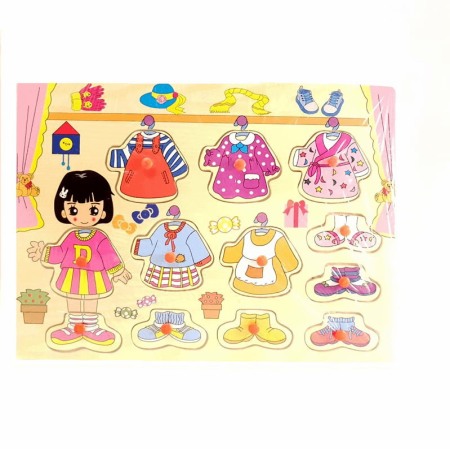 Puzzle din lemn imbraca fetita [2]