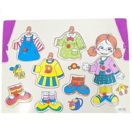 Puzzle din lemn imbraca fetita [0]