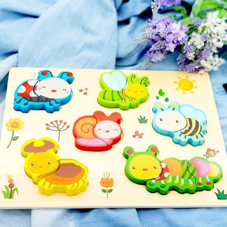 Puzzle - Puzzle din lemn incastru Gradina Vesela