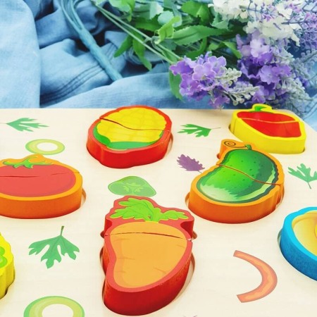 Puzzle din lemn incastru Legume [1]