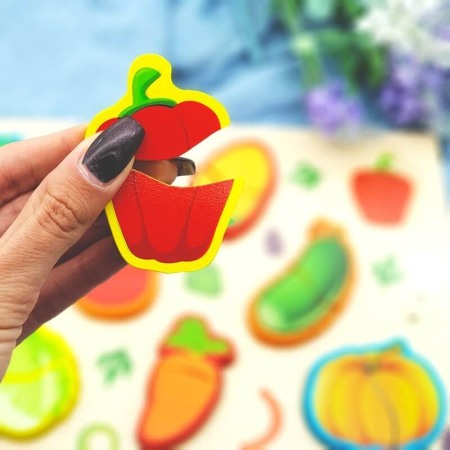 Puzzle din lemn incastru Legume [3]