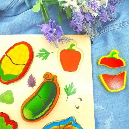 Puzzle din lemn incastru Legume [2]
