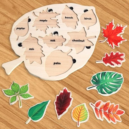 Puzzle educativ Montessori Frunze [1]
