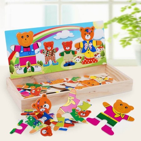 Puzzle - Puzzle imbraca 4 ursuleti