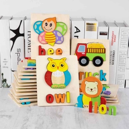 Jucarii educative si creative - Set 3 Puzzle: sa invatam cuvinte