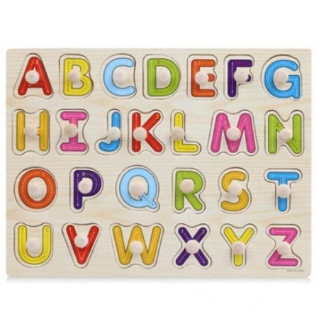 Puzzle lemn  cu maner Alfabet [1]