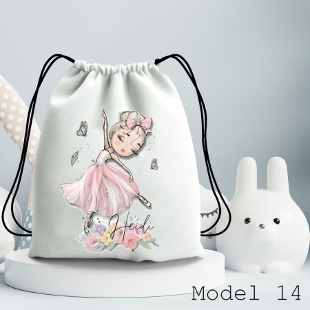 Rucsac pentru gradinita/cresa, Balerina, personalizat cu nume [4]