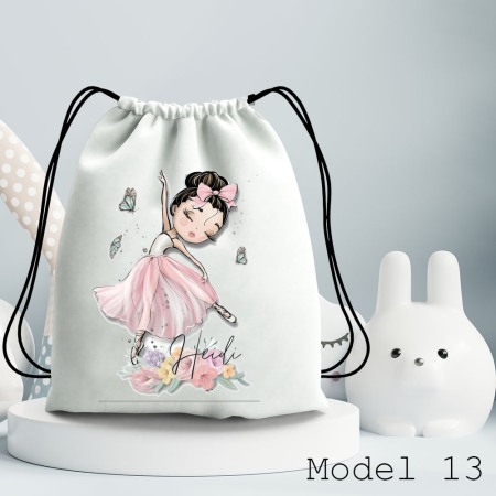 Gradinita si scoala - Rucsac pentru gradinita/cresa, Balerina, personalizat cu nume