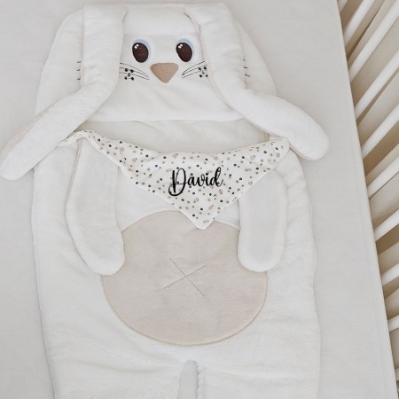 Sac de Dormit Bebelusi, Iepuras -personalizat cu nume [3]