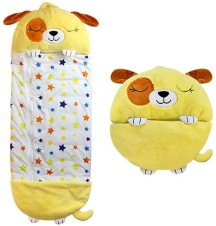 Jucarii copii - Sac de dormit/jucarie plus 2 in 1 Catel galben