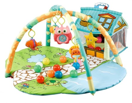 Saltelute de activitati - Saltea activitati Casuta cu bile colorate