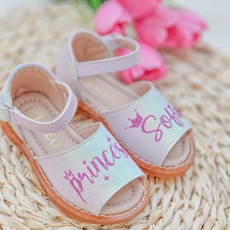 Sandale pentru Fete 236A White Princess, personalizate cu nume [1]