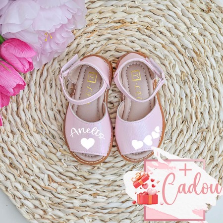 Incaltaminte copii - Sandale personalizate 306A Pink, personalizate cu nume