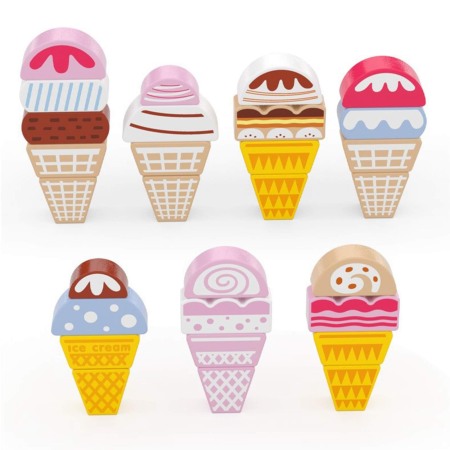 Set 116 cuburi din lemn Ice Cream [2]