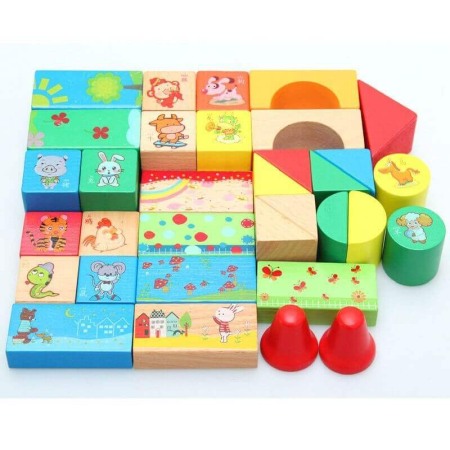 Set 51 cuburi constructie din lemn [1]