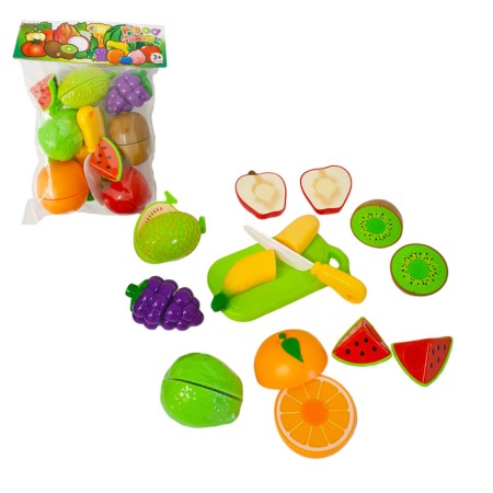 Jucarii copii - Set fructe de feliat din plastic, 10 piese