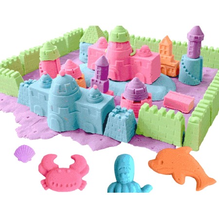 Set nisip kinetic cu forme si tavita (1 kg) [4]